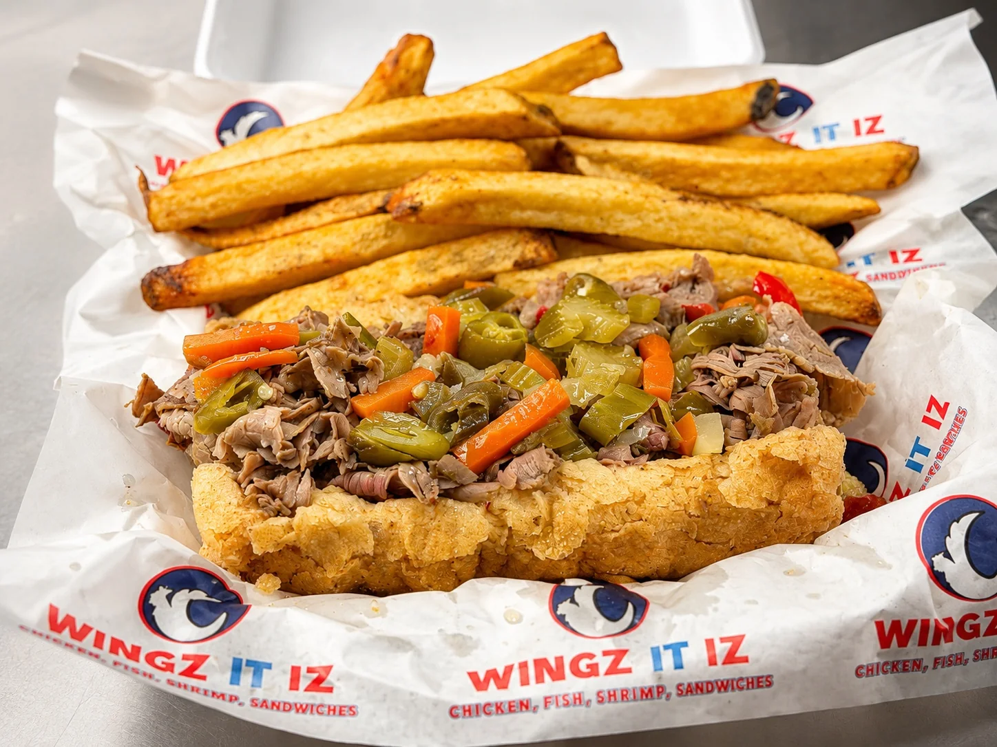 Italian Beef Sandwich with Fries